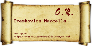 Oreskovics Marcella névjegykártya